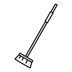 Poster - Cleaning mop icon. Outline cleaning mop vector icon for web design isolated on white background