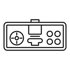 Poster - retro gamepad icon. outline retro gamepad vector icon for web design isolated on white background