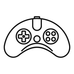 Poster - Wireless gamepad icon. Outline wireless gamepad vector icon for web design isolated on white background