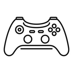 Poster - Wireless controller icon. Outline wireless controller vector icon for web design isolated on white background