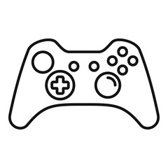 Poster - modern gamepad icon. outline modern gamepad vector icon for web design isolated on white background