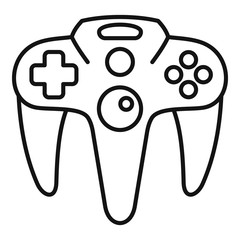 Poster - futuristic game controller icon. outline futuristic game controller vector icon for web design isola