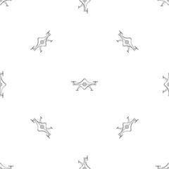 Poster - futuristic drone pattern seamless vector repeat geometric for any web design