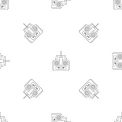Poster - aerial drone remote control pattern seamless vector repeat geometric for any web design
