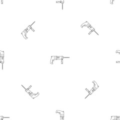 Poster - Hammer drill pattern seamless vector repeat geometric for any web design