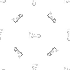 Poster - Truck drill pattern seamless vector repeat geometric for any web design