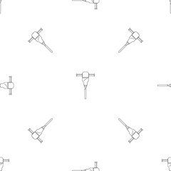 Poster - hand drill machine pattern seamless vector repeat geometric for any web design