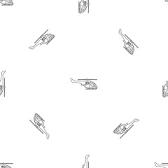 Poster - Military helicopter pattern seamless vector repeat geometric for any web design