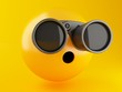 3d Emoji icon with Binoculars