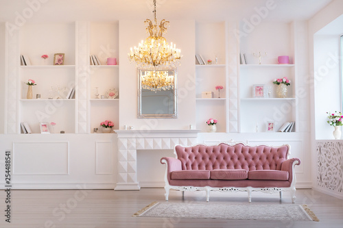 Luxury Rich Living Room Interior Design With Elegant Classic