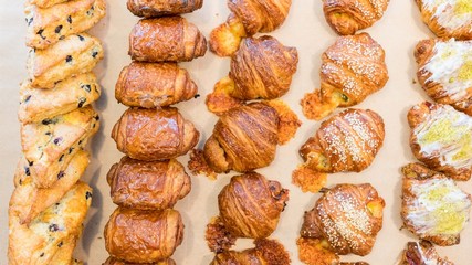 Wall Mural - Croissants in bakery