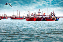 Assorted-color Boats On Sea