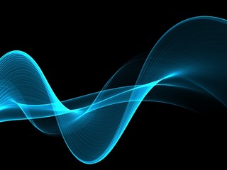 Abstract background, blue waved lines for brochure, website, flyer design