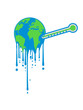 klimawandel thermometer fieber messen schmelzende erde tropfen graffiti retten klima heiß erderwärmung verschmutzen echt real co2 ökologisch schützen retten planet grün leben frieden hippie logo