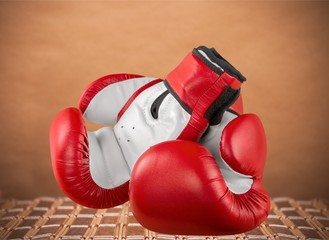 Wall Mural - A pair of boxing gloves Isolated on Transparent Background