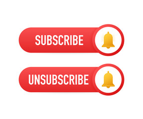 Aufkleber - subscribe button template with the notification bell. news subscribe button. business concept subscr