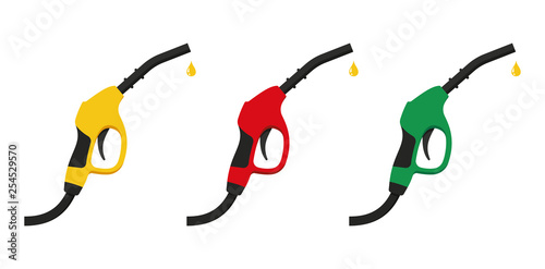 Cuadros en Lienzo Fuel pump icon in flat style. Vector
