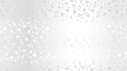 seamless vector silver texture floral pattern. luxury repeating damask platinum background. premium 