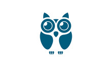Simple Blue Owl Logo