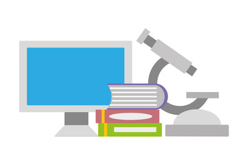 Wall Mural - computer microscope laboratory science