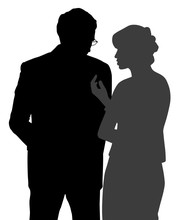 Man And Woman Discreet Conversation
