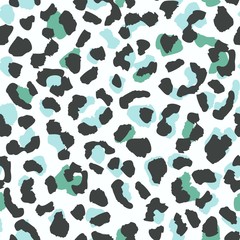 Leopard skin seamless pattern texture repeat. Abstract animal fur wallpaper.