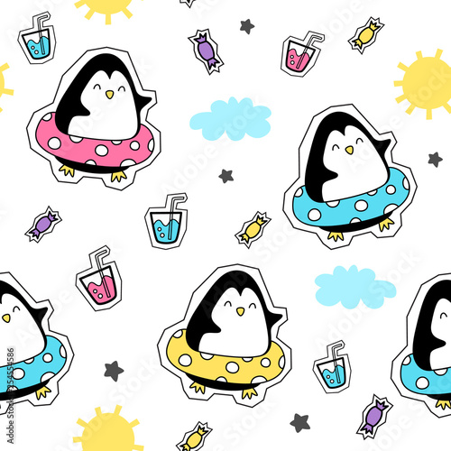 Vector seamless pattern Canvas Print