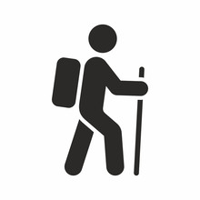Hiking Vector Icon