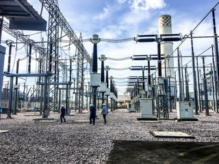 Electric power substation of combine cycle recover power plant.