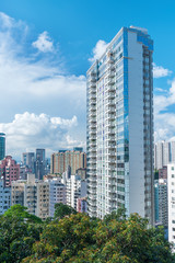 High rise residential building in Hong Kong city