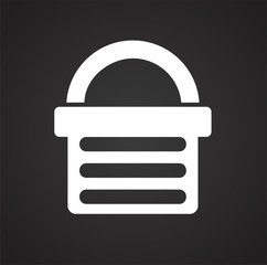Poster - Shop basket icon on background for graphic and web design. Simple vector sign. Internet concept symbol for website button or mobile app.