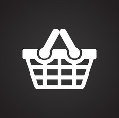 Poster - Shop basket icon on background for graphic and web design. Simple vector sign. Internet concept symbol for website button or mobile app.
