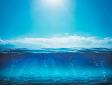 BLUE UNDER WATER With SUNLIGHT - Image
