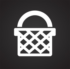 Poster - Shop basket icon on background for graphic and web design. Simple vector sign. Internet concept symbol for website button or mobile app.
