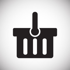 Poster - Shop basket icon on background for graphic and web design. Simple vector sign. Internet concept symbol for website button or mobile app.