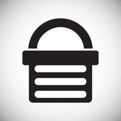 Poster - Shop basket icon on background for graphic and web design. Simple vector sign. Internet concept symbol for website button or mobile app.