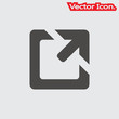 © Best_Vector_Icon - External Link icon isolated sign symbol and flat style for app, web and digital design. Vector illustration.