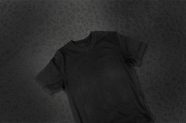 Wall Mural - Black T-Shirt Isolated On White Background