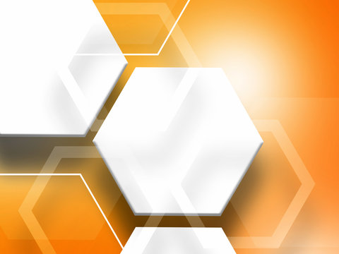 Abstract hexagons technology concept background. Space for your text