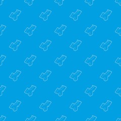 Poster - Two way direction arrow pattern vector seamless blue repeat for any use
