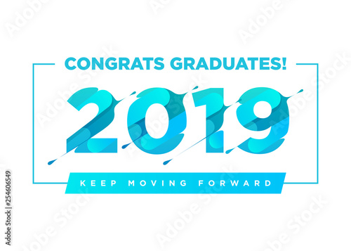 Fotografie, Obraz Congratulations Graduates Vector Logo