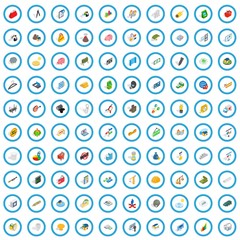 Poster - 100 feedback icons set in isometric 3d style for any design vector illustration