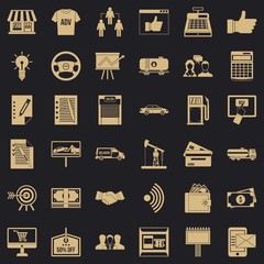 Poster - Finance business icons set. Simple style of 36 finance business vector icons for web for any design