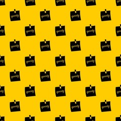 Poster - Paper sheet with text qwerty pattern seamless vector repeat geometric yellow for any design