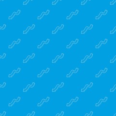 Poster - Down arrow pattern vector seamless blue repeat for any use