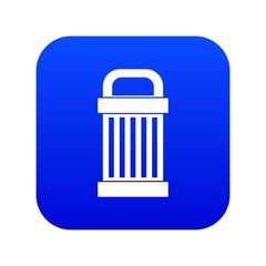 Poster - Trash icon digital blue for any design isolated on white vector illustration