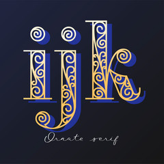 Sticker - Ornate serif typeface