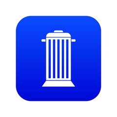 Poster - Street trash icon digital blue for any design isolated on white vector illustration