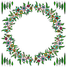 Wreath Of Bright Flowers