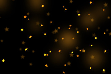 gold stars bokeh overlay, stars photo overlay, abstract background, shiny gold and yellow stars flow
